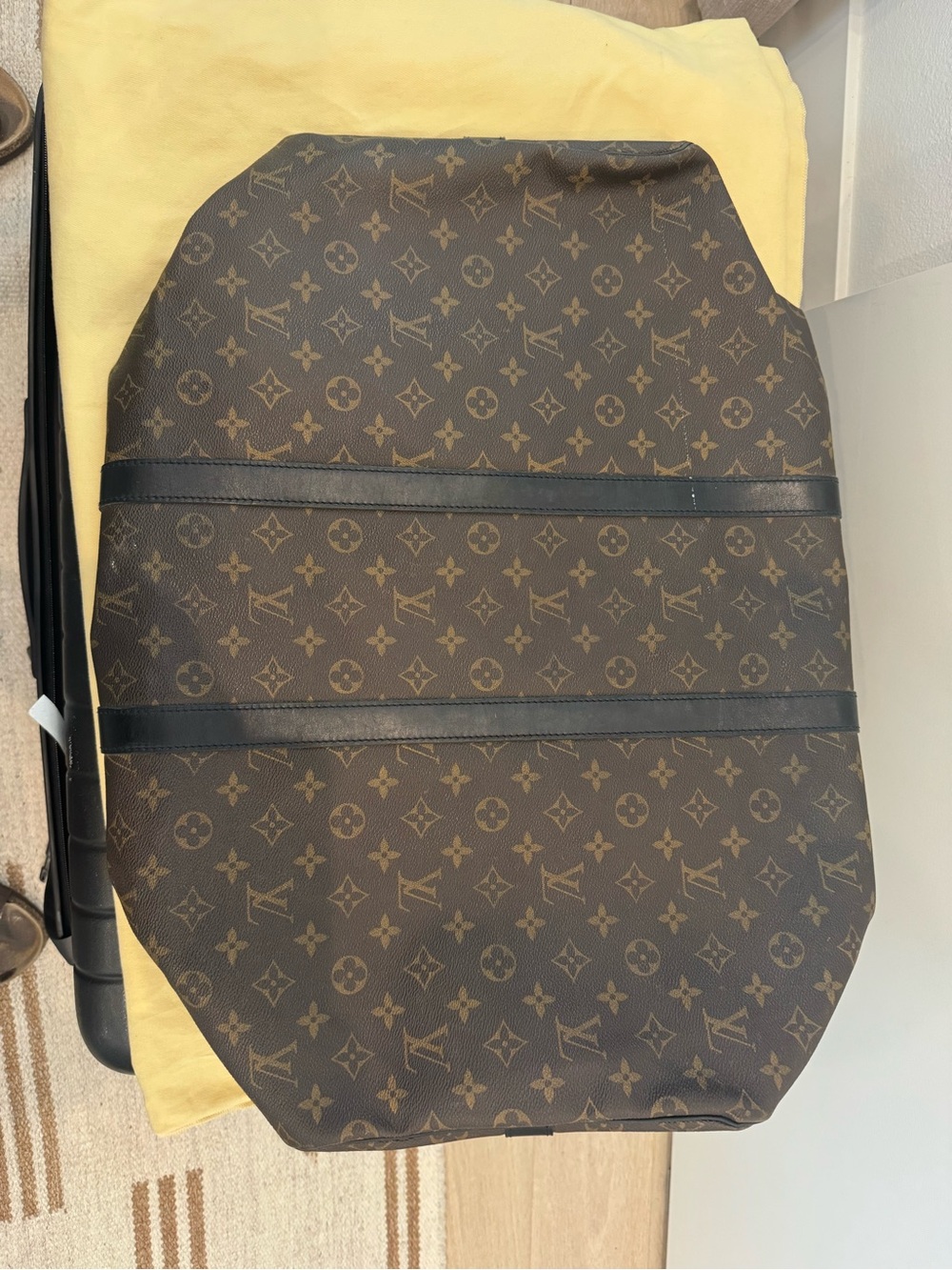 Louis Vuitton Brown Monogram Travel Duffel with Black Trim - Picture 2 of 4